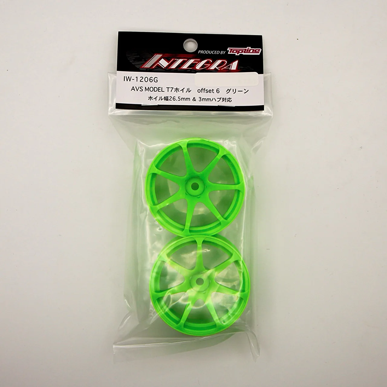 Advan AVS T7 HIGH TRACTION  Wheels (GREEN) Rims 6mm - 8mm [Topline RC] IW-1206G IW-1208G - Image 4