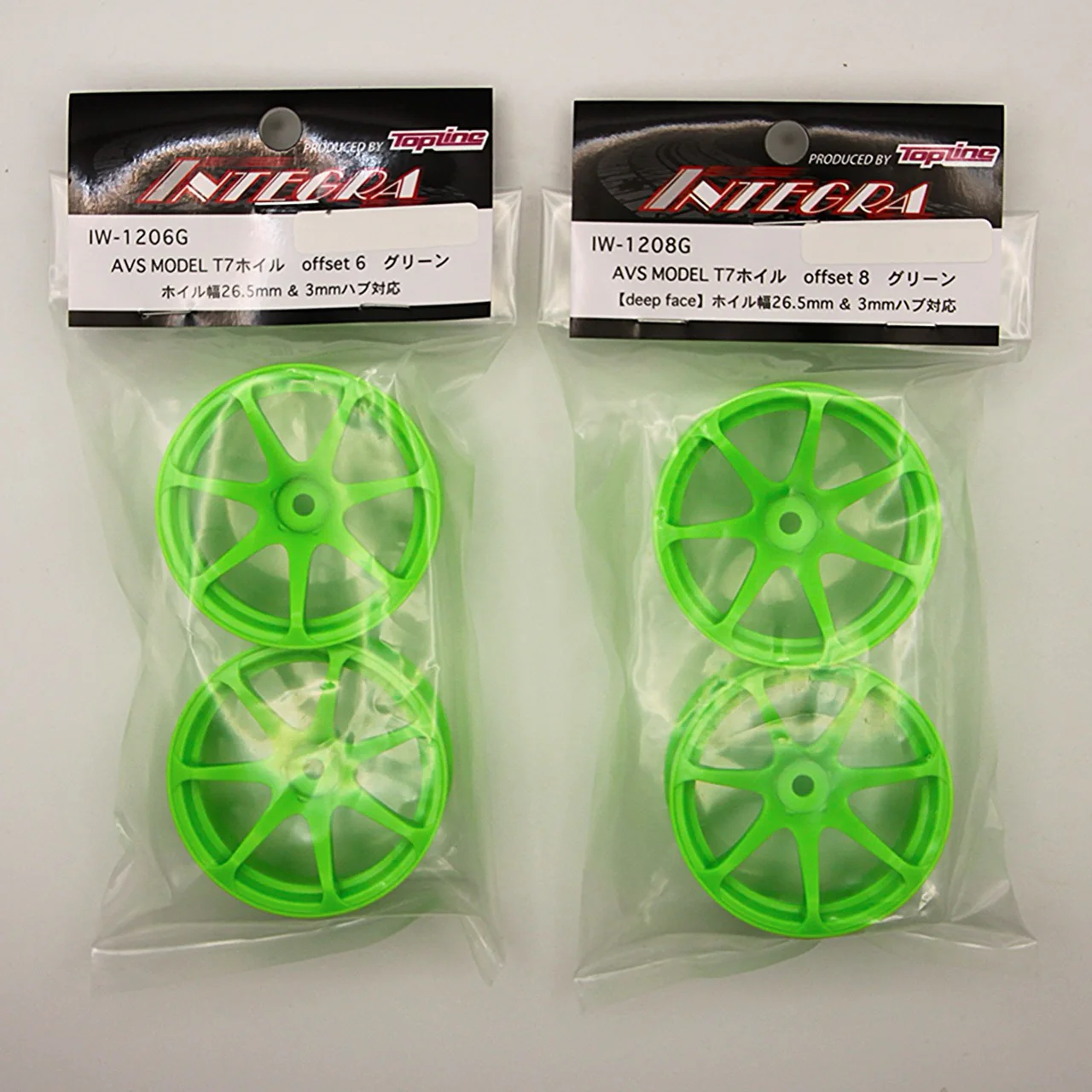 Advan AVS T7 HIGH TRACTION  Wheels (GREEN) Rims 6mm - 8mm [Topline RC] IW-1206G IW-1208G - Image 6