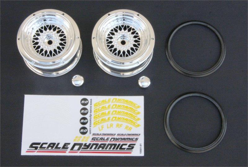 BBS RS Mesh (Chrome) Rims Set (10mm - 13mm) [Scale Dynamics] 10165 10166 - Image 4