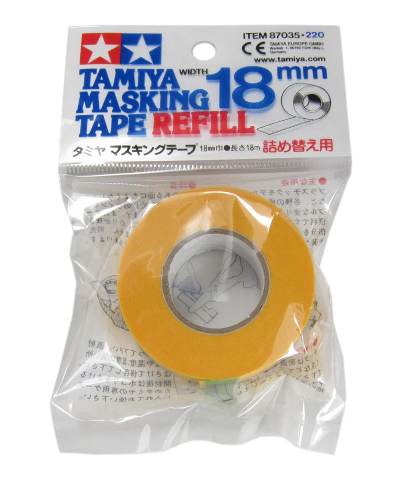 Body Mask 18mm  x 18m Masking Tape [TAMIYA] 87035 - Image 3