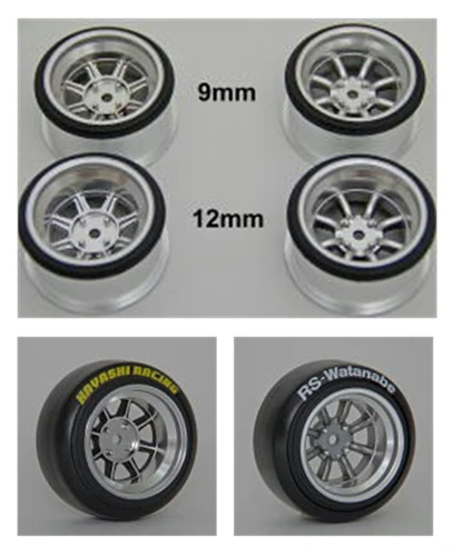Hayashi Street (Silver) Rims Set (9mm / 12mm) V16D 1/10 Drift Wheels [Scale Dynamics] 10161 10162 - Image 5