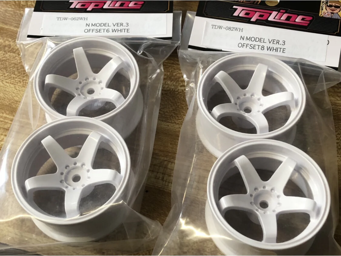 N Model Ver III Deep Face Concave Rims (WHITE) 5mm - 6mm - 7mm - 8mm [Topline RC] - Image 3
