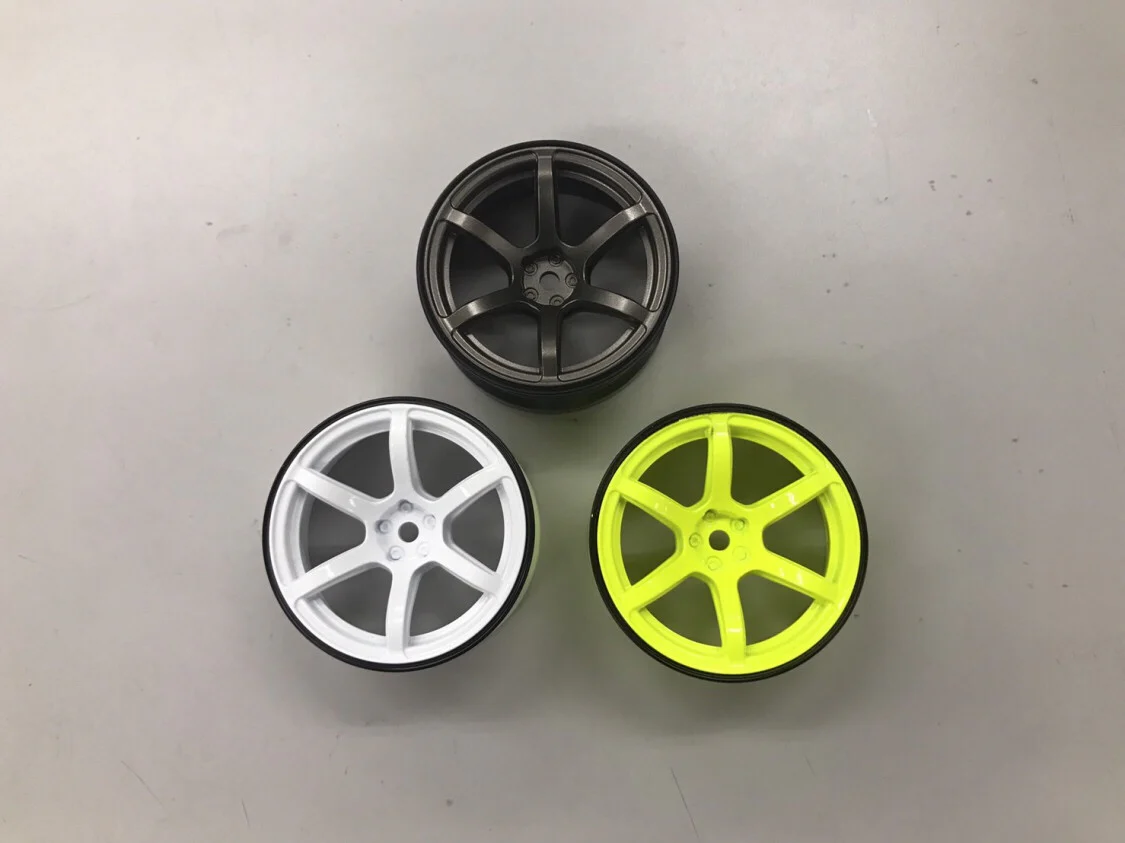 Racing Performer 6 Spoke HIGH TRACTION VINTAGE (Inch Down) - 6mm RIMS - YELLOW WHITE TITANIUM BRONZE [Yokomo] RP-6313W6 RP-6313Y6 RP-6313T6 - Image 6