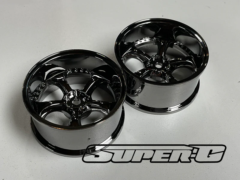 Work VS-KF (Black Metal Chrome) 5mm - 7mm 1/10 WHEELS Rims [Overdose] OD2726B OD2728B VSKF - Image 6